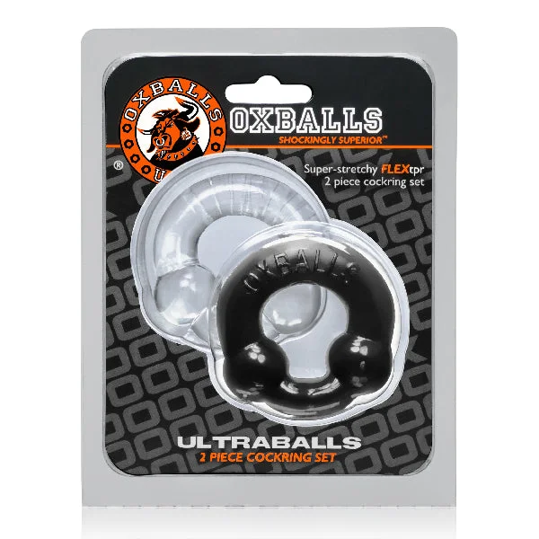 Ultraballs 2 Pack Cockring Black And Clear — image 10 of 14
