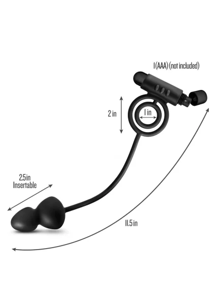 Anal Adventures Platinum Plug With Vibrating Cock Ring