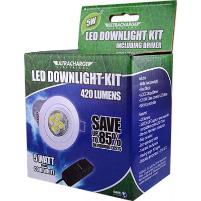 5W LED Downlight Kit 5000K Cool White