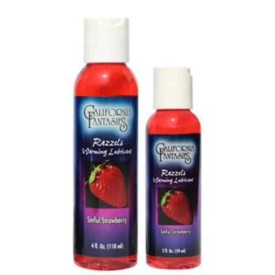 Razzels Warming Lubricant Sinful Strawberry 2 Oz Bottle