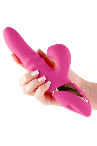 nsnovelties Enamour 9.3" Thrusting Vibrator with Sucking Clitoral Stimulator