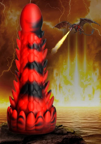 Demon Rising Scaly Dragon 8" Silicone Suction Cup Dildo By Creature Cocks