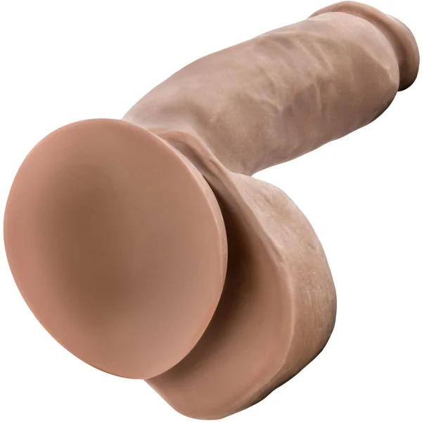 Au Naturel Macho 8.5 Inch Sensa Feel Dual Density Dildo By Blush - Caramel