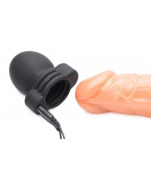 Lightning Hood E-Stim Penis Head Teaser Black