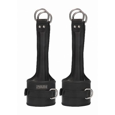 Heavy Duty Leather Suspension Cuffs Black