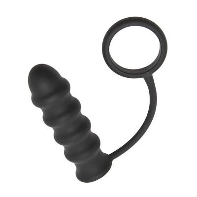 The Rippler Vibrating Silicone Anal Plug With Cock Ring