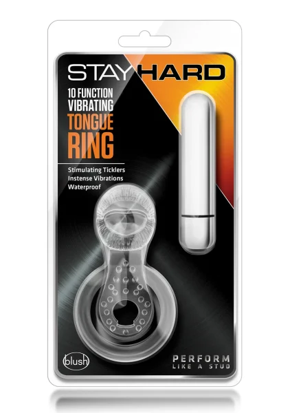 Stay Hard 10-Function Vibrating Tongue Ring