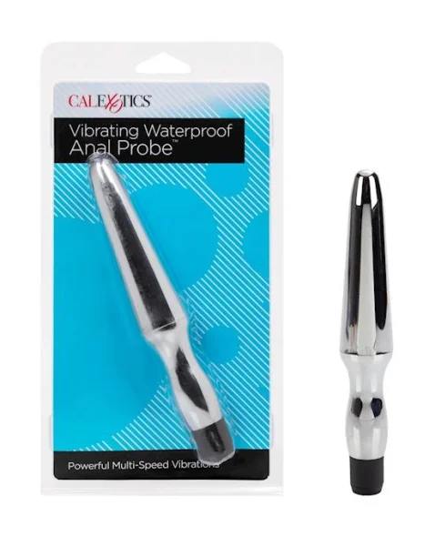 Vibrating Waterproof Anal Probe (Silver)