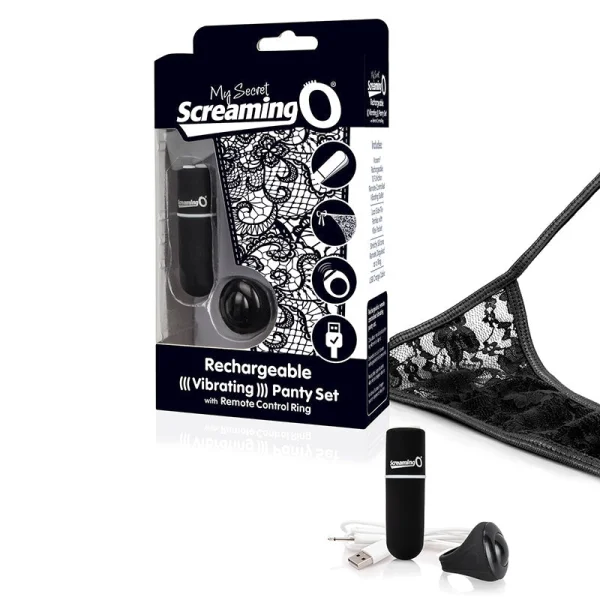 Charged My Secret Rechargeable 10 Function Remote Control Panty Vibe By Screaming O - Red