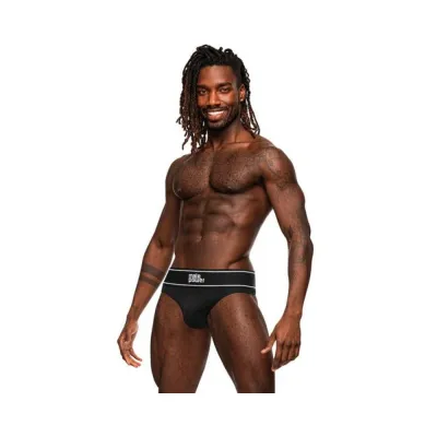 Male Power Modal Rib Bong Thong Black L xl