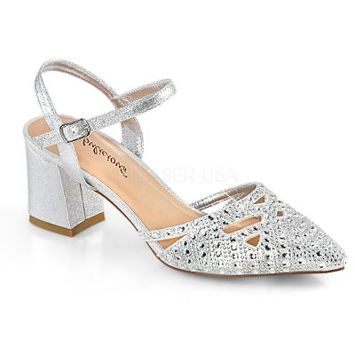 2 3 4 inches Block Heel Ankle Strap Pump