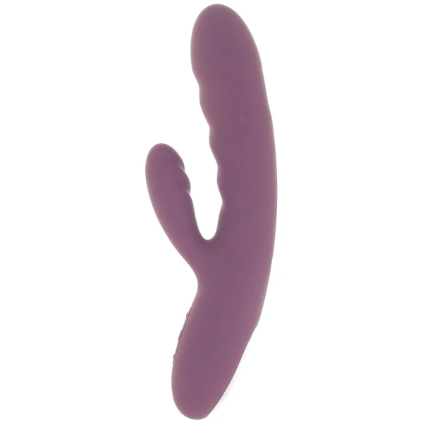 SVAKOM Avery Rechargeable Waterproof Silicone Dual Stimulation Vibrator - Purple