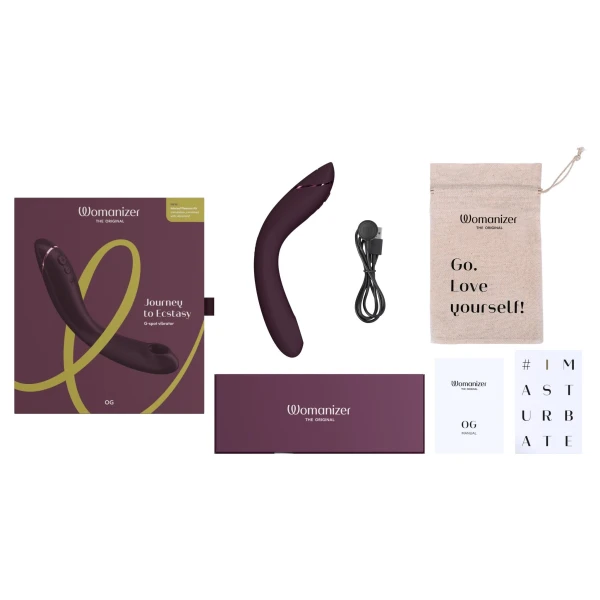 Clitoral Stimulation:  Womanizer Og G-spot Pleasure Air Stimulator Aubergine