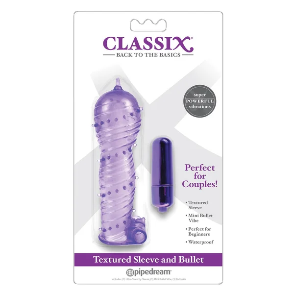 Classix Textured Sleeve & Bullet - Purple — image 3 of 3