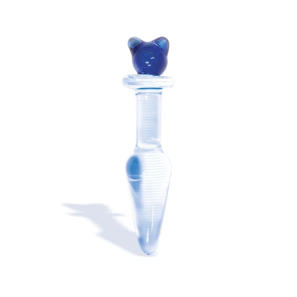 The 9's First Glass Kitty Love Butt Plug - Blue — image 6 of 6