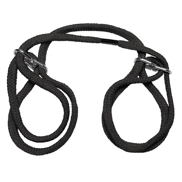 Japanese Style Bondage - Cotton Wrist or Ankle  Cotton Cuffs - Black — image 12 of 12