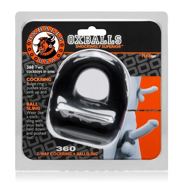 360 Cockring And Ballsling Black — image 18 of 18