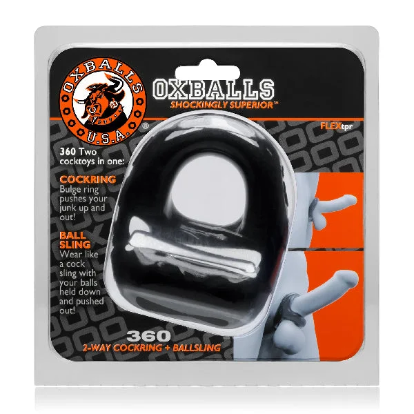 360 Cockring And Ballsling Black — image 16 of 18