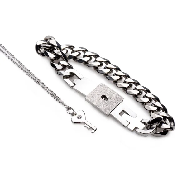 Chained Locking Bracelet and Key Necklace — image 20 of 25