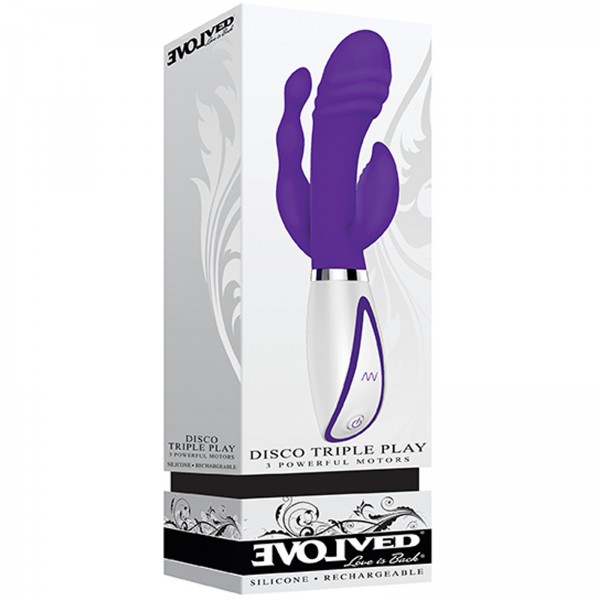 Disco Triple Play 8" Rabbit Vibrator