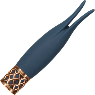 Pillow Talk Secrets Playful Rechargeable Silicone Clitoral Massager Blue Rose Gold