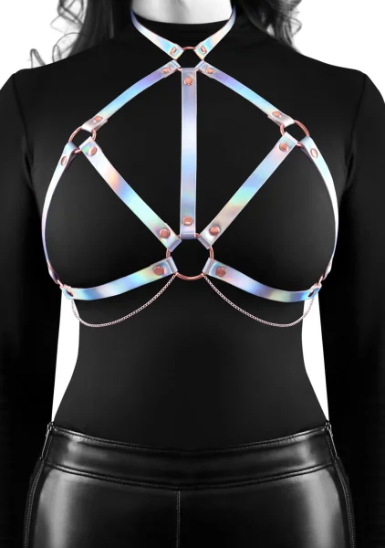 Cosmo Crave Chest Harness Large / X-Large - Rainbow