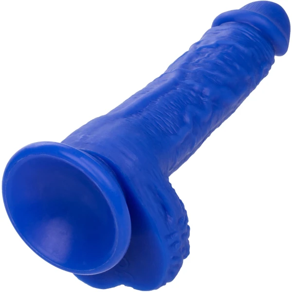 Admiral Sailor 7" Rechargeable Waterproof Vibrating Silicone Suction Cup Dildo By CalExotics - Blue