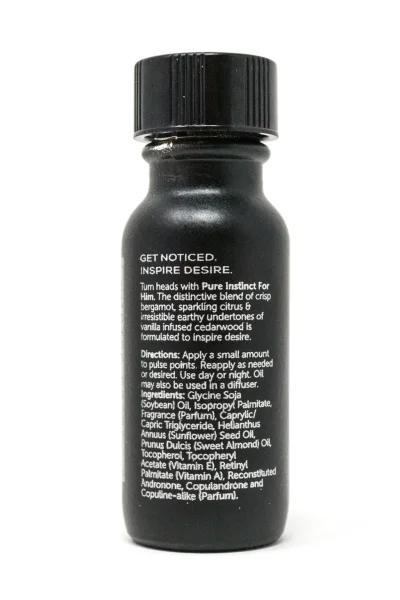 Pure Instinct Black - Pheromone Cologne  Oil .5oz