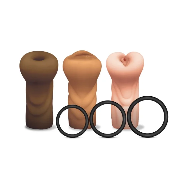 Happy Ending Mstr B8 Six Pack: Ass, Mouth, Pussy Stroker With 3 Rings