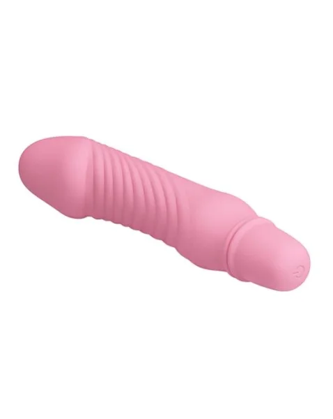 Stev Vibrating Dildo - 5.3 Inch - Pink