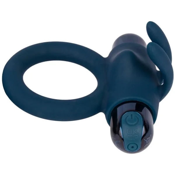 Bondara Buck Blue Silicone 10 Function Rabbit Cock Ring