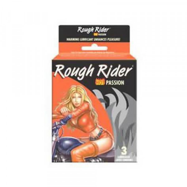 Rough Rider Hot Passion Condoms Warming Lubricant 3 Pack