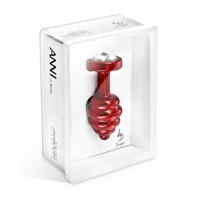 Anni Ano Ribbed Butt Plug Red 25mm