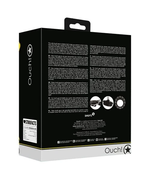 Ouch! Xtreme Head Harness Funnel Gag with Plug Stopper — image 8 of 8