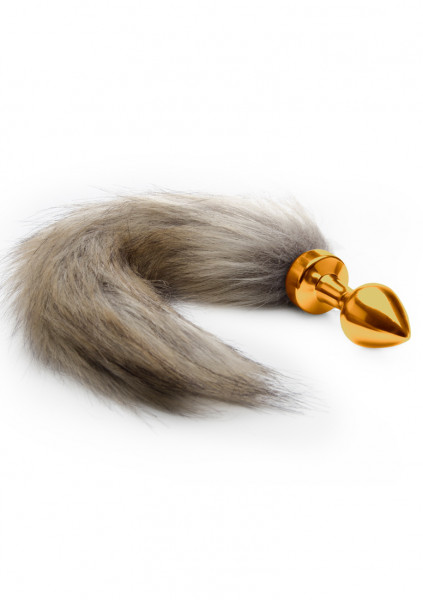 Fox Tail Buttplug - Gold - Butt Plug Uk