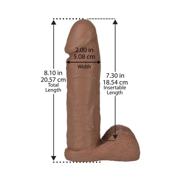Vac-U-Lock 8 inches Realistic Dildo