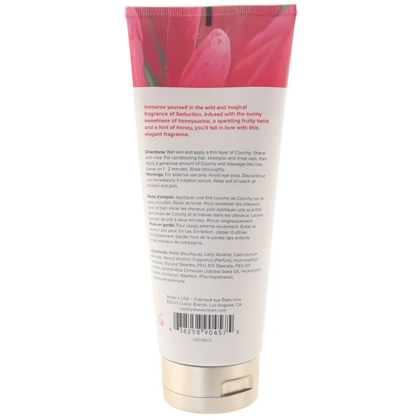 COOCHY Oh So Smooth Shave Cream, Seduction  - Honeysuckle Citrus 12.5 oz (370 mL)