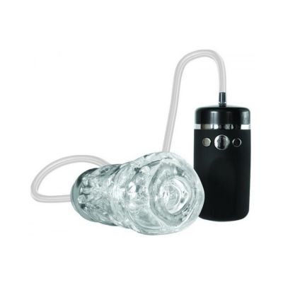 Vibrating Sucking Blowjob Stroker Clear