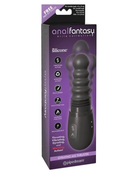 Anal Fantasy Elite Collection Gyrating Ass Thruster - Black - 8.5 Inch