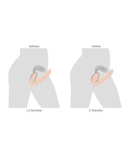 10X Evoke Ergo Fit Inflatable & Vibrating Strapless Strap-On Beige — image 8 of 8