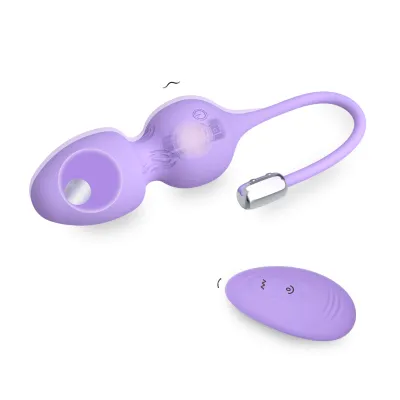 The Menina Bouncing and Rolling Silicone Vibrating Kegel Exerciser with Remote