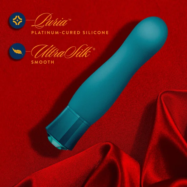 Oh My Gem Fierce Rechargeable Silicone Warming G-Spot Vibrator By Blush - Blue Topaz