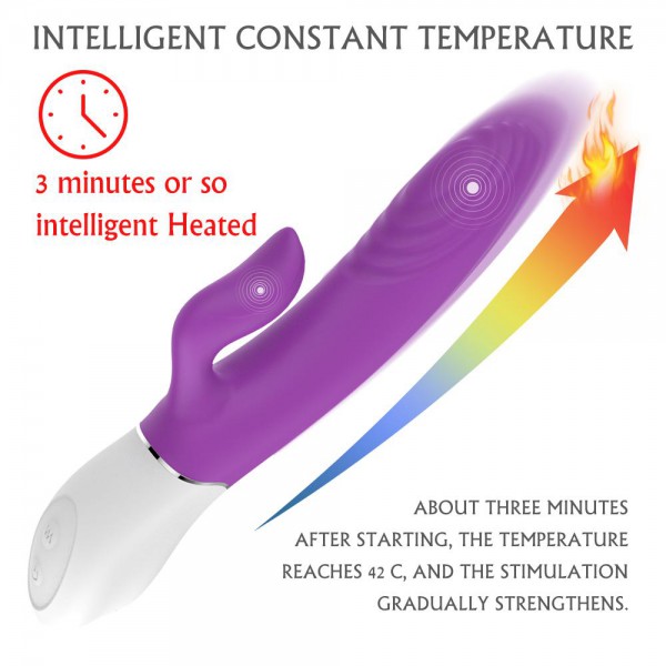 Lighter Thrusting Rabbit Vibrator - Purple