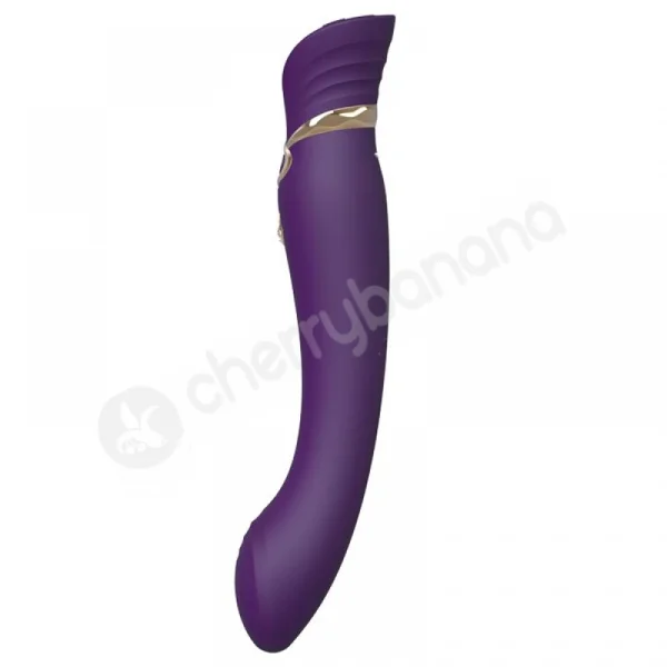 Zalo Queen Twilight Purple G-spot Pulse Wave Vibrator with Suction Sleeve