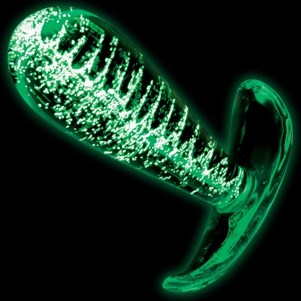 Whipsmart Glow In The Dark Glass Drop Butt Plug