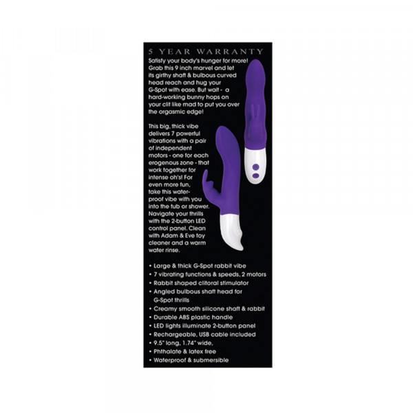 Adam and Eve Big Love 9.5" Rabbit Vibrator