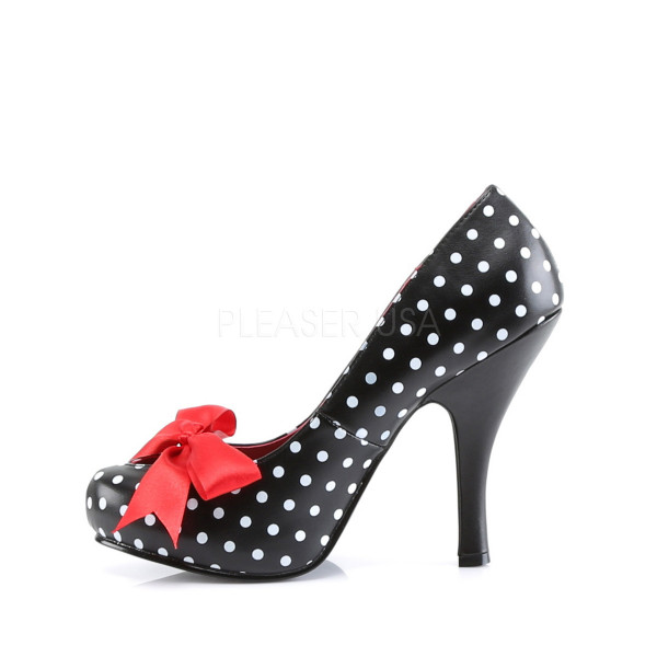 CUTIEPIE-06 - 4 1/2" Heel, 3/4" Hidden P/F Pump W/ Satin Bow Tie — image 7 of 8