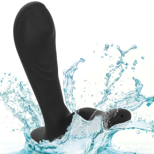 Eclipse Tapered Roller Ball Probe Silicone Vibrating Anal Probe by CalExotics - Black
