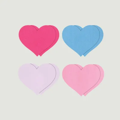 Pretty Pasties Pastel Heart Assorted 4 Pack