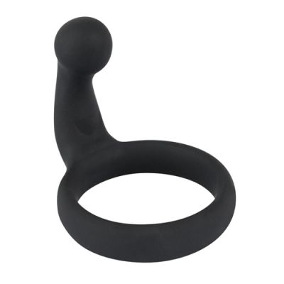 Black Velvets Cock Ring With Stimulator